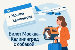Билет Москва — Калининград с собакой: как подготовиться к перелёту и что нужно знать