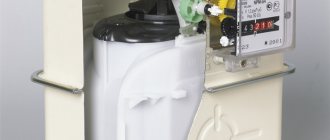 Газовый счётчик в разрезе
