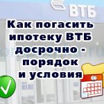 How to repay a VTB mortgage early - procedure and conditions