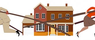 Division of a house with a plot for two owners. Stages, methods and examples (projects)